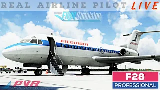 STUDY LEVEL Regional JET | #justflight | Real Airline Captain | Fokker 28 #f28 | JF F28 Professional