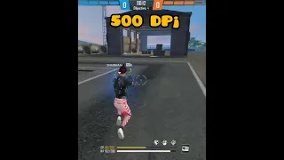 When i use 500 dpi 🤯😬 for first time in free fire 🔥 || 500 dpi unbelievable 🧐 gameplay #ff #500dpi