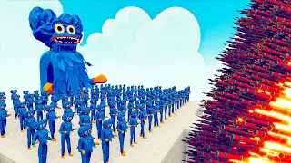 100x HUGGY WUGGY + 1x GIANT HUGGY WUGGY vs EVERY GODS - Totally Accurate Battle Simulator TABS