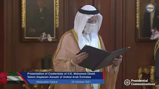 Presentation of credentials of Ambassador- Designate of the  United Arab Emirates