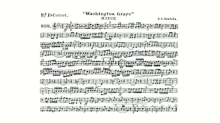 Washington Grays March By Claudio Grafulla - 1st B-flat Cornet