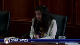 Public Hearing - Speaker Therese M. Terlaje - November 4, 2022 10am