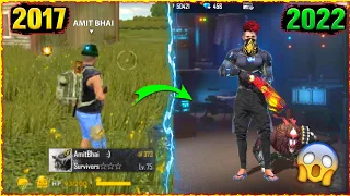 FREE FIRE PLAYERS 2017 VS 2022⚡⚡ - @DesiGamers_ OLD vs NEW Id | Garena free fire max [PART 72]