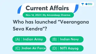 14 November 2022 | Daily Current Affairs MCQs by Aman Sir