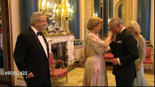 The Prince of Wales and the Duchess of Cornwall greet the King and Queen of the Hellenes.