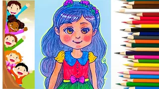 How to Draw a Cute Little Girl, Easy Drawings