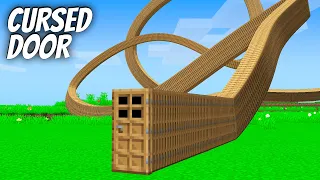 I found a CURSED LONGEST DOOR in Minecraft ! What's INSIDE the SECRET DOOR !