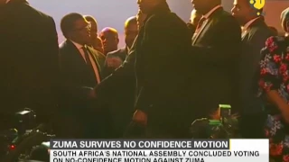 South Africa's President Jacob Zuma survives no-confidence motion