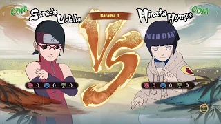 Naruto Storm 4 Road to Boruto Dublado PT-BR Sarada Uchiha Vs Hinata Hyuga (COM vs COM)