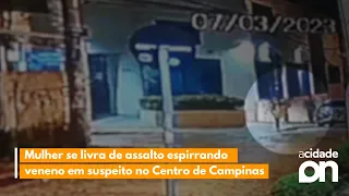 Mulher se livra de assalto espirrando veneno em suspeito no Centro de Campinas