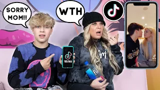 MOM REACTS TO MY TIK TOKS  **She Caught Us Kissing**📱💏| Gavin Magnus