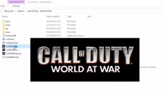 Call of Duty World at War Error during initialization unhandled exception caught