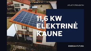 Saulės elektrinė - 11.57 kW Kaune įrengta Energia Futura