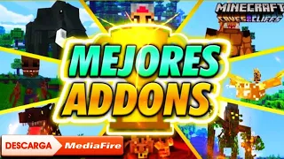 🏆TOP 10 MEJORES ADDONS para Minecraft PE | PACK de ADDONS SURVIVAL para MINECRAFT BEDROCK[MEDIAFIRE]