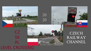 Czech Railway Channel-CZ/SK/PL level crossing kompilace/compilation
