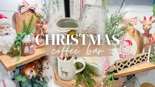 CHRISTMAS COFFEE BAR // VINTAGE HOT COCOA BAR DECORATE WITH ME // CHARLOTTE GROVE FARMHOUSE