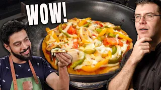 Pro Chef Tests.. Chef Ranveer's Tawa Pizza! (NO Oven NO Yeast!)