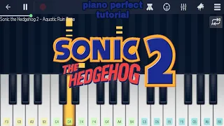 Sonic the Hedgehog 2 - Aquatic Ruin Zone (perfect piano) mobile piano tutorial