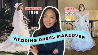 Wedding Dress Makeover | I Altered Her Mom’s 1990 Bridal Gown!