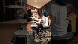 10 year old Girl Reggae Drummer plays The Green
