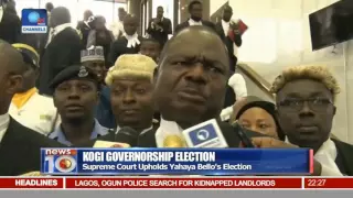 News@10: Court Upholds Yahaya Bello's Election As Kogi State Governor 20/09/16 Pt.2