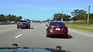 Perp in Nissan Altima Runs from FHP, Doesn't End Well for Him | Florida Highway Patrol