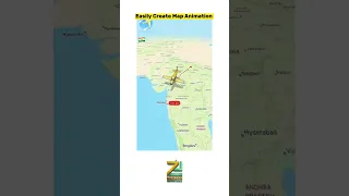 Easily Create Map Animation in Mobile #mapanimation