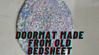 Doormat made from Old Bedsheet