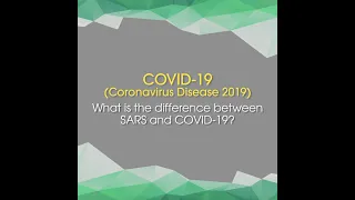 What is the difference between SARS and Coronavirus Disease 2019?