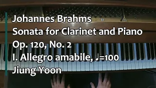 Piano Part- Brahms, Clarinet Sonata, Op. 120, No. 2, I. Allegro amabile, ♩=100