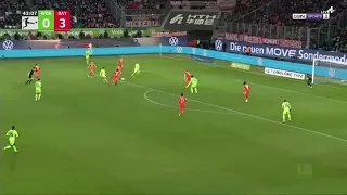 Jakub Kamiński goal Wolfsburg vs Bayern Monachium