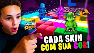 IMPOSSÍVEL! CADA SKIN COM SUA COR NO TETRIS DESAFIO NO STUMBLE GUYS!