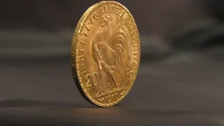 French 20 franc rooster gold coin