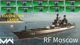 RF Moscow - using full 10×💥 HELIOS Laser Air Defense - Modern Warships