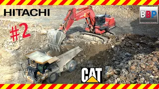 HITACHI EX1200-6 & CAT 775G im Steinbruch / Limestone Quarry, Germany, 2021. #2