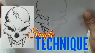 HOW TO DRAW A SKULL TATTOO DESIGN