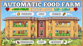 Minecraft: OP Automatic Food Farm - 1500 Per Hour | Bedrock - Java [Tutorial] 1.20.x