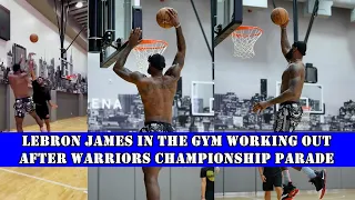 LeBron James In The Gym Working Out After Warriors Championship Parade - Looking In Amazing Shape