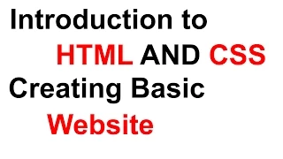 HTML Tutorial for Beginners Tutorial # 1 | Introduction to HTML and CSS and Creating Basic Website