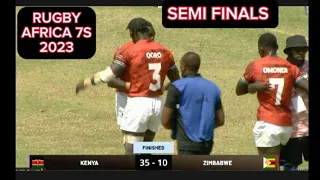 ZIMBABWE VS KENYA | Rugby Africa 7s 2023 Olympic Qualifers MAINCUP SEMI FINALS Kenya 7s vs Zimbabwe