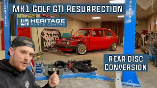 Rear Disc Brake Conversion 1983 Mk1 Golf GTI Restoration 1.8 20v t Engine Swap