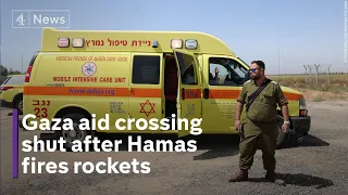 Israel closes Gaza border crossing after nearby Hamas rocket fire - as ceasefire talks continue