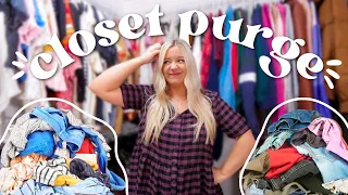 PURGE MY CLOSET for fall with me! (MASSIVE closet declutter)