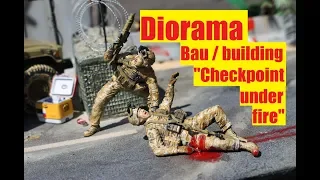 (Reupload) Diorama Bau / building "Checkpoint under fire" ACADEMY M1151 1/35