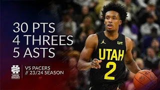 Collin Sexton 30 pts 4 threes 5 asts vs Pacers 23/24 season