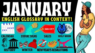 January English Lesson | Learn Interesting Facts & Vocabulary about January | Zodiac | History