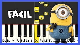 Minions - Banana Song - PIANO TUTORIAL - PIANO FÁCIL CON NOTAS