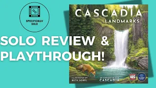 Cascadia Landmarks Board Game Solo Review & Playthrough