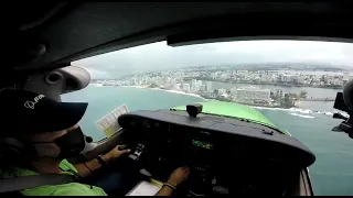 Landing runway 27 Isla Grande Airport.