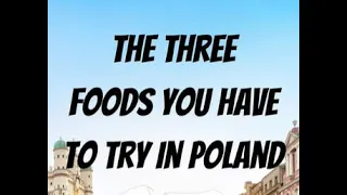 Three food you have to try in Poland #shorts